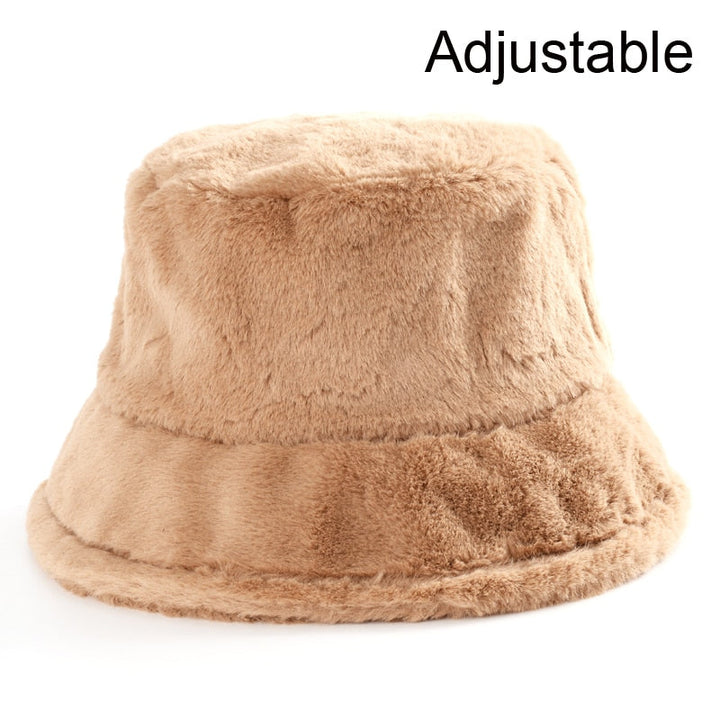 Winter Cow Leopard Faux Fur Fluffy Bucket Hats