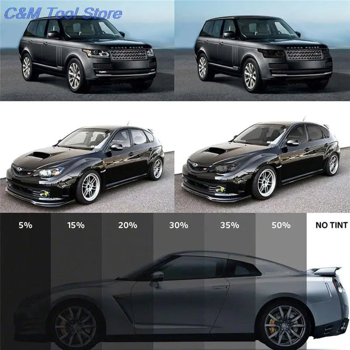 1Roll Window Tint Film Glass Sticker Shade 5%-50% VLT for Car UV Foils Sticker Films