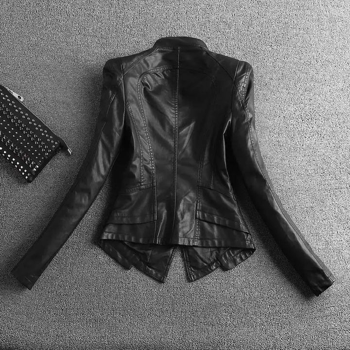 2024 New Fashion Slim Women Motorcycle Leather Wild Short Women's Leather Jacket Leisure Coat Female Black Women's Clothing