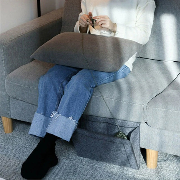 1pcs Felt Bedside Storage Bag Pouch Bed Desk Bag Sofa TV Remote Control Hanging Caddy Couch Storage Organizer Bed Holder Pockets