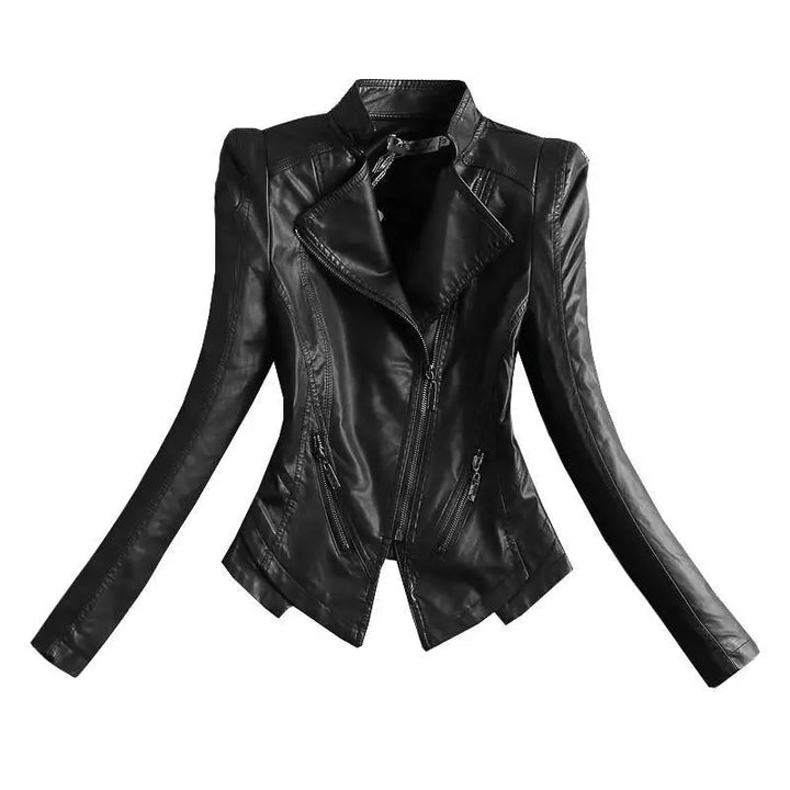 2024 New Fashion Slim Women Motorcycle Leather Wild Short Women's Leather Jacket Leisure Coat Female Black Women's Clothing