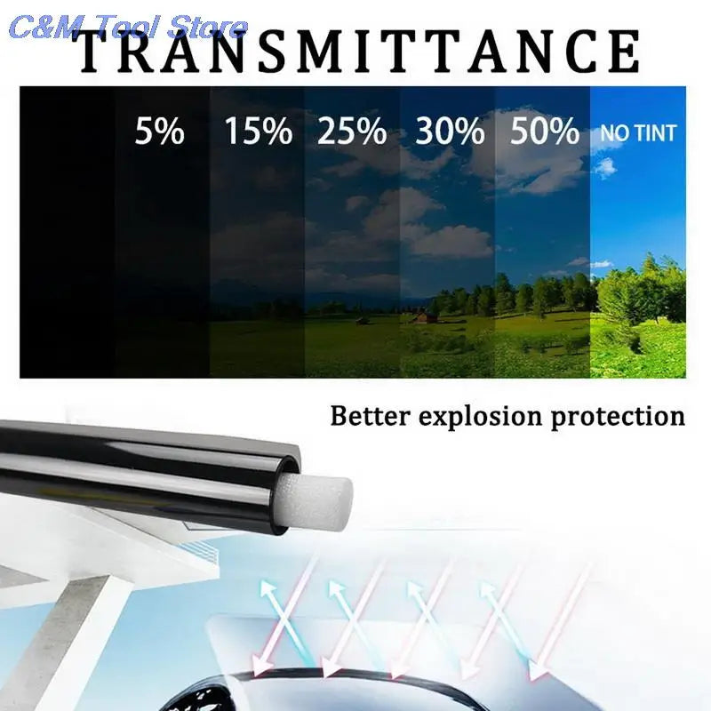 1Roll Window Tint Film Glass Sticker Shade 5%-50% VLT for Car UV Foils Sticker Films