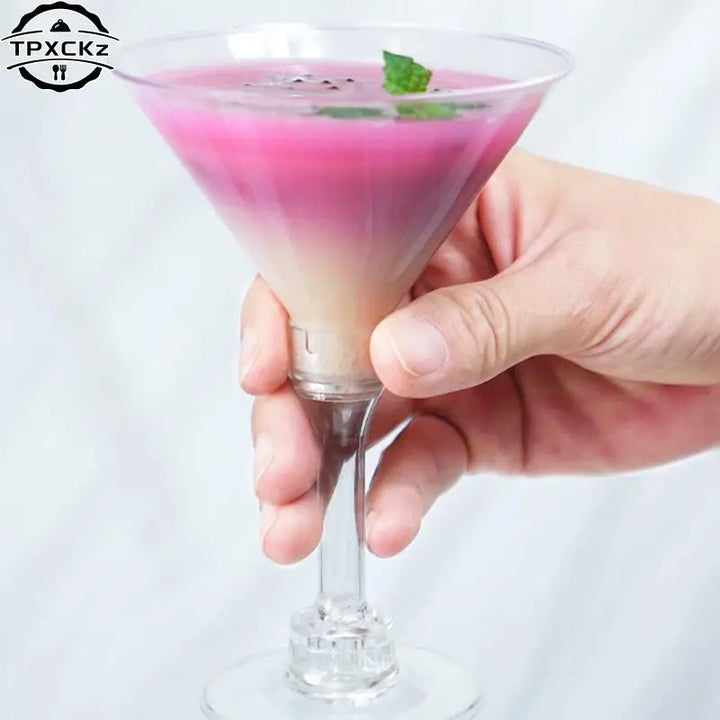 10Pcs Fashion Wine Party Champagne Cocktail Plastic Champagne Disposable Goblet Beer Whiskey Cups Party Tableware