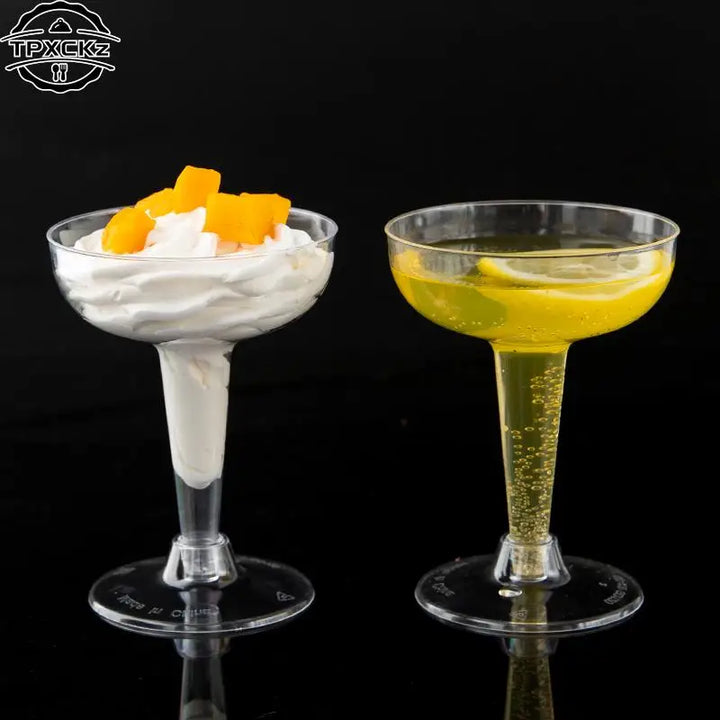 10Pcs Fashion Wine Party Champagne Cocktail Plastic Champagne Disposable Goblet Beer Whiskey Cups Party Tableware