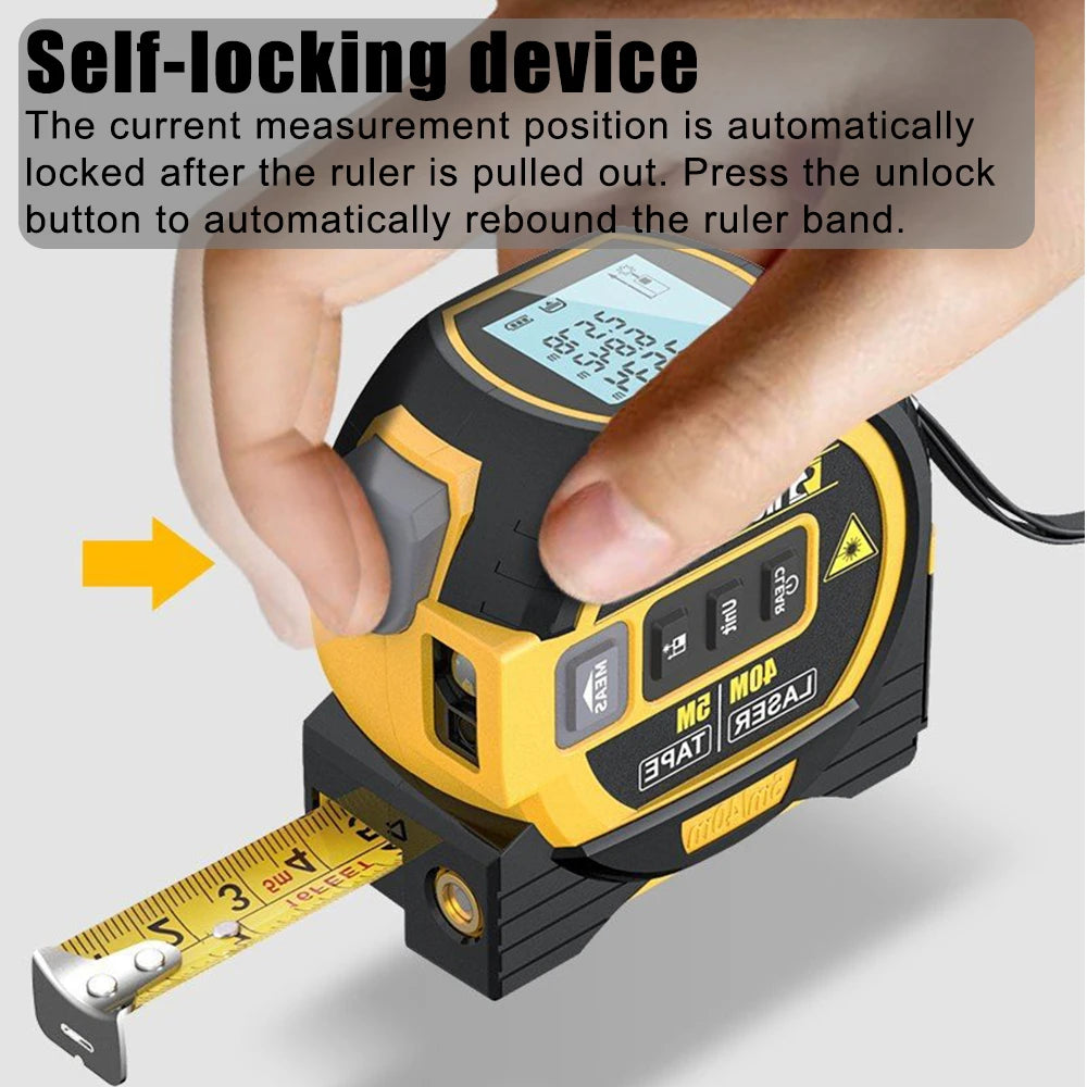 LCD Display with Backlight 5M Laser Rangefinder Distance Meter Building Measurement Device Tape Measure Ruler 3 in 1