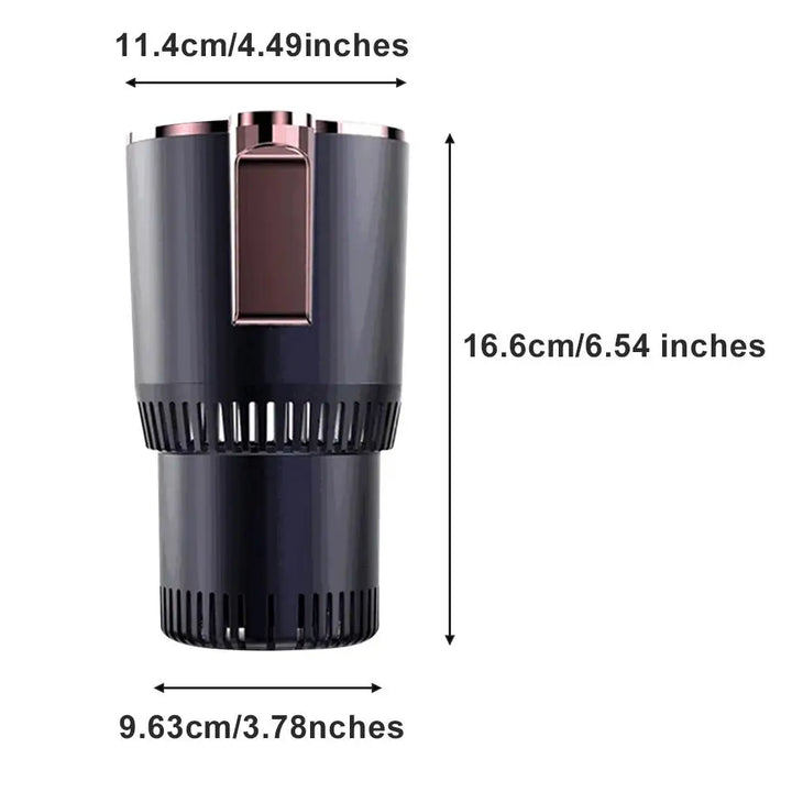 Smart Car 2-In-1 Hot And Cold Cup Drinks Holder Home Fast Refrigeration Cooling/Heating Mini Touch Screen Beverage Mug 12V 24V