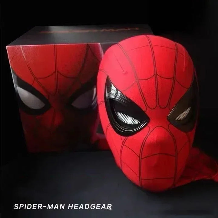 Mascara Miles Spiderman Headgear Cosplay Moving Eyes Electronic Mask Spider Man 1:1 Remote Control Toys For Adults Xmas Gift