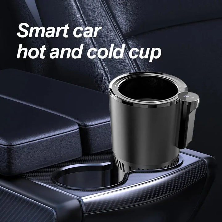 Smart Car 2-In-1 Hot And Cold Cup Drinks Holder Home Fast Refrigeration Cooling/Heating Mini Touch Screen Beverage Mug 12V 24V