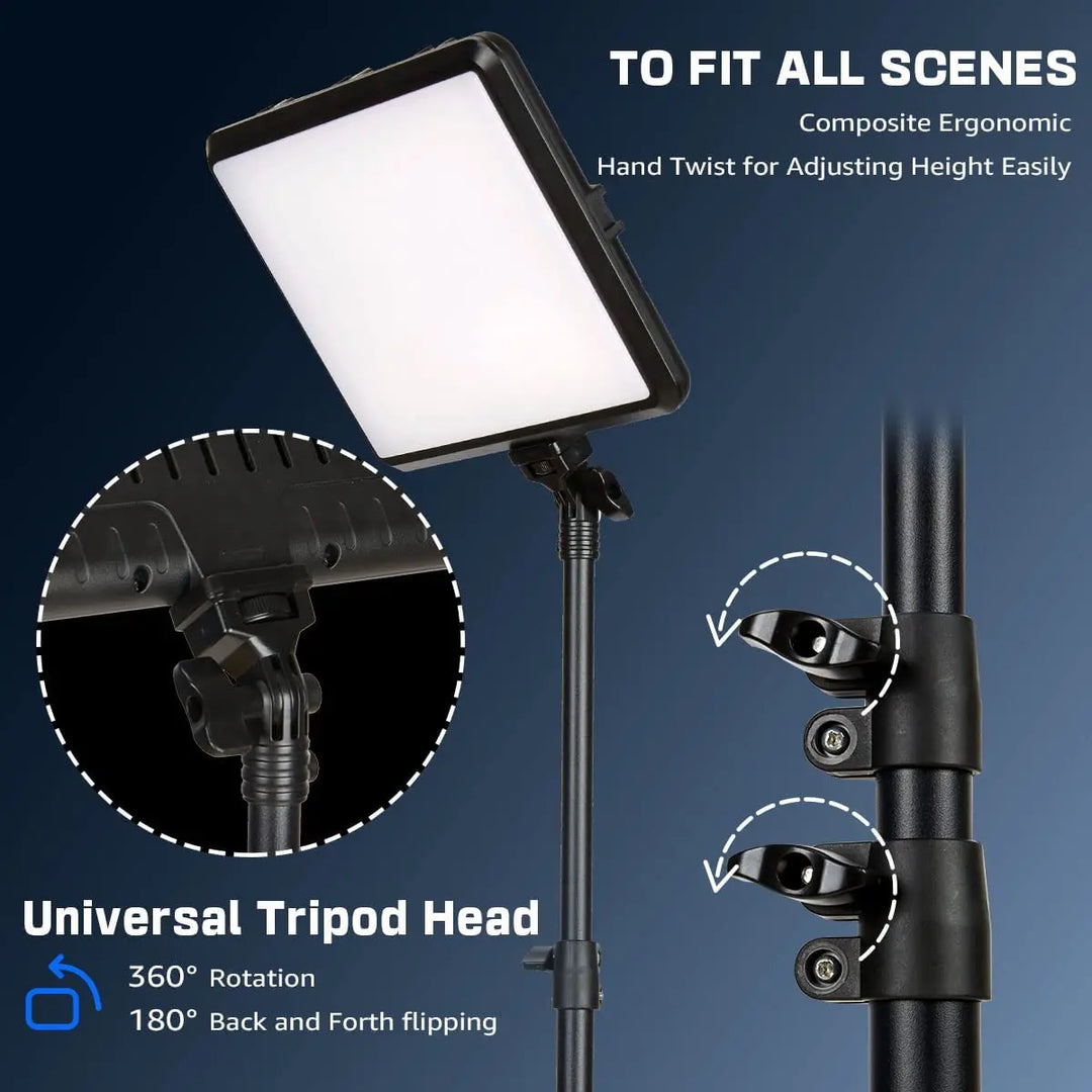 LED Studio Streaming Lights Portable Video Lighting Photo Studio Kits for Video Camera Photography Game YouTube TikTok Shooting