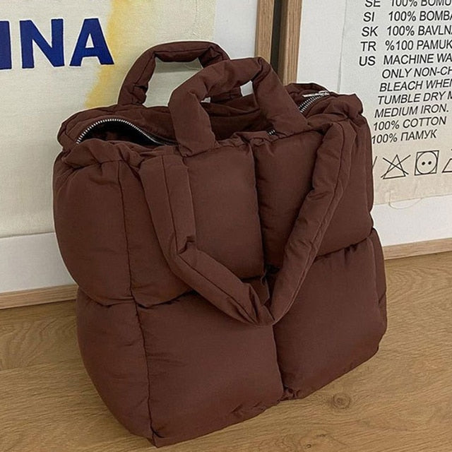 Zipper Cotton-padded Jacket Bag